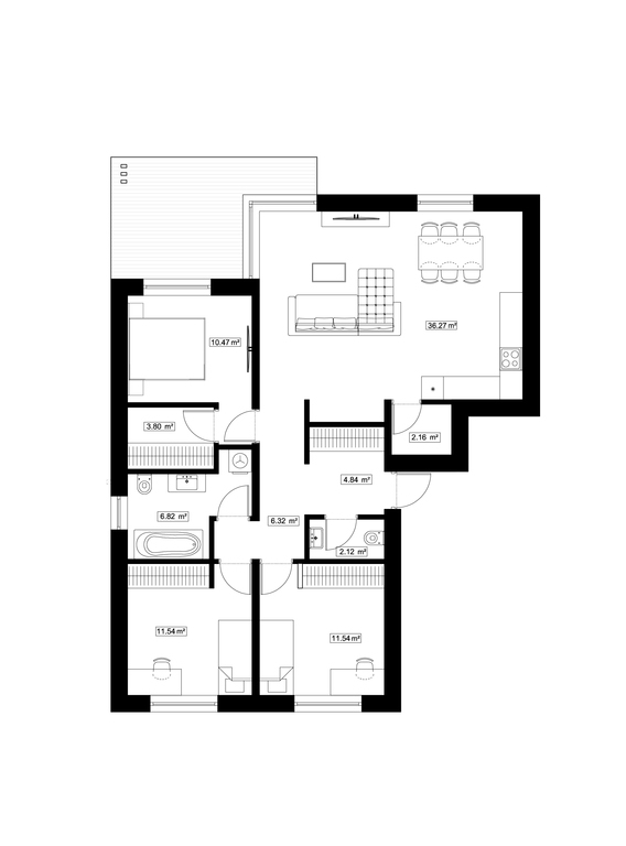 Rami bei patogi vieta, maloni vienaaukštė kaimynystė, 6 a kotedžui