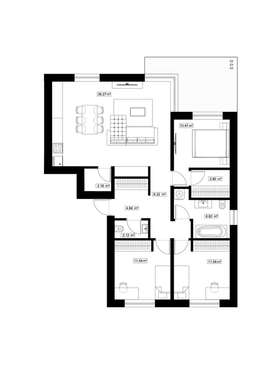 Rami bei patogi vieta, maloni vienaaukštė kaimynystė, 6 a kotedžui