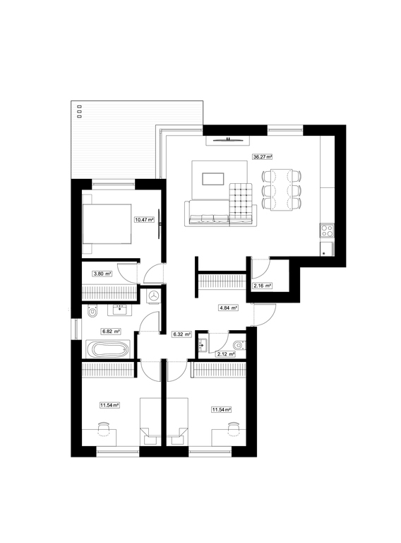 Rami bei patogi vieta, maloni vienaaukštė kaimynystė, 6 a kotedžui