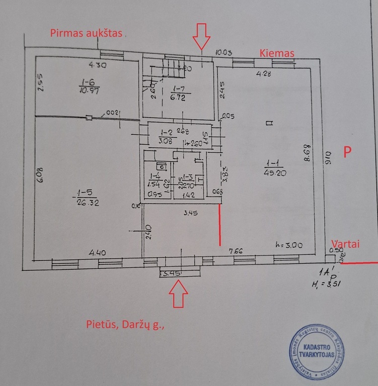 Parduodamas namas Daržų g., Senamiestyje, Klaipėdoje, 169.88 kv.m ploto