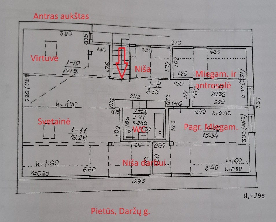 Parduodamas namas Daržų g., Senamiestyje, Klaipėdoje, 169.88 kv.m ploto