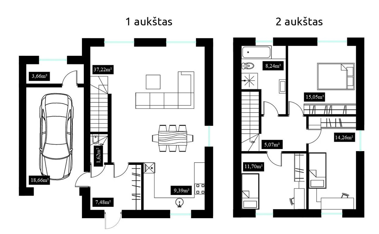 Namas Kaune prie Neries