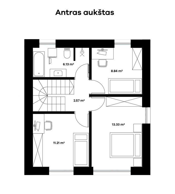 Naujas patogus kotedžas ramioje vietoje