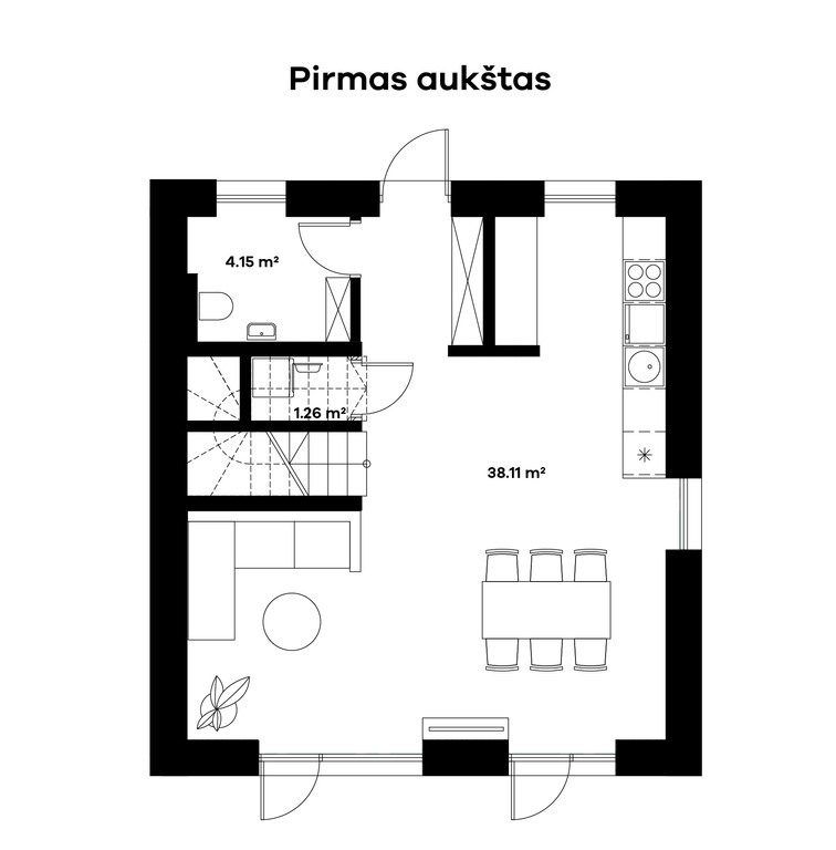 Naujas patogus kotedžas ramioje vietoje