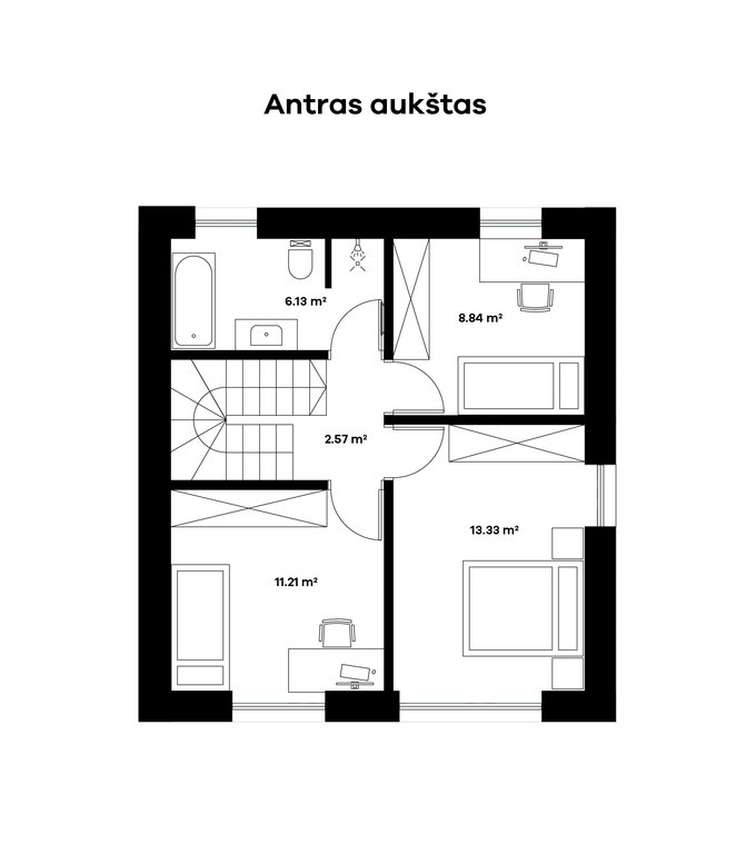 Naujas patogus kotedžas ramioje vietoje