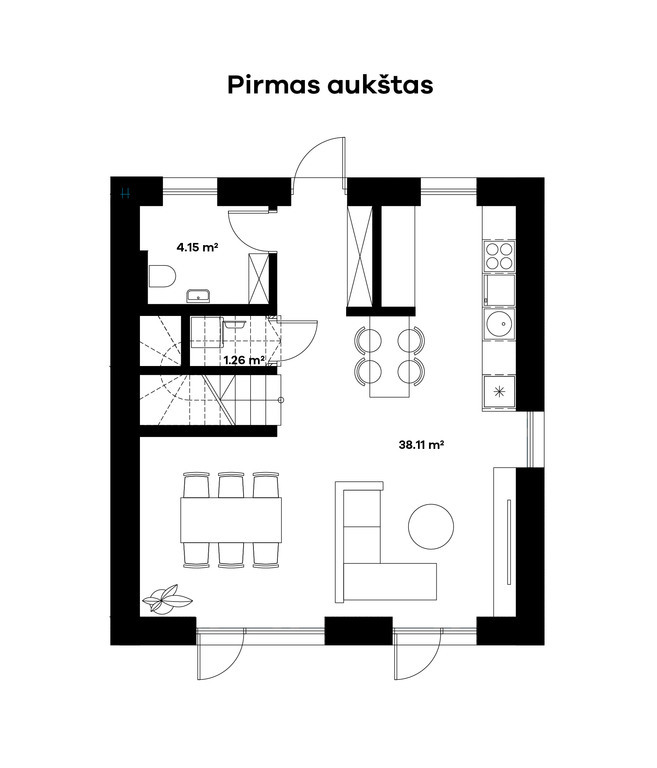 Naujas patogus kotedžas ramioje vietoje