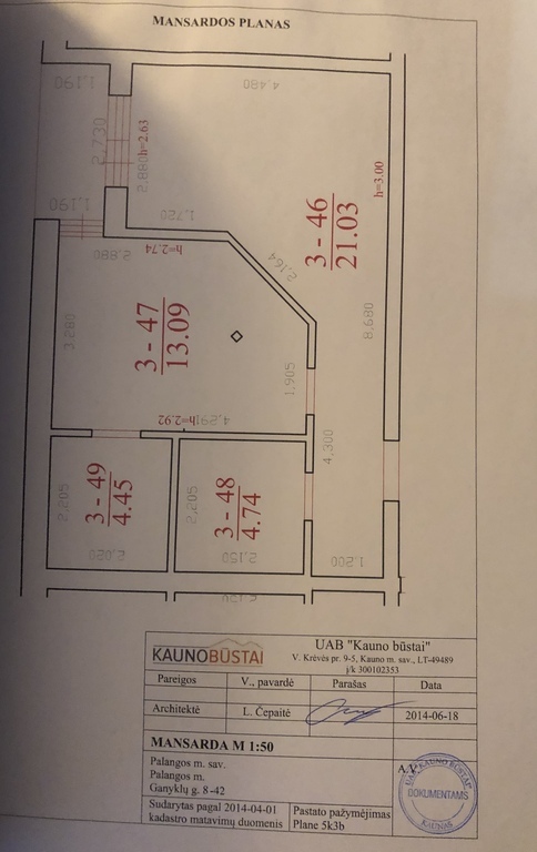 Parduodamas butas Ganyklų g., , Palangoje, 43.3 kv.m ploto