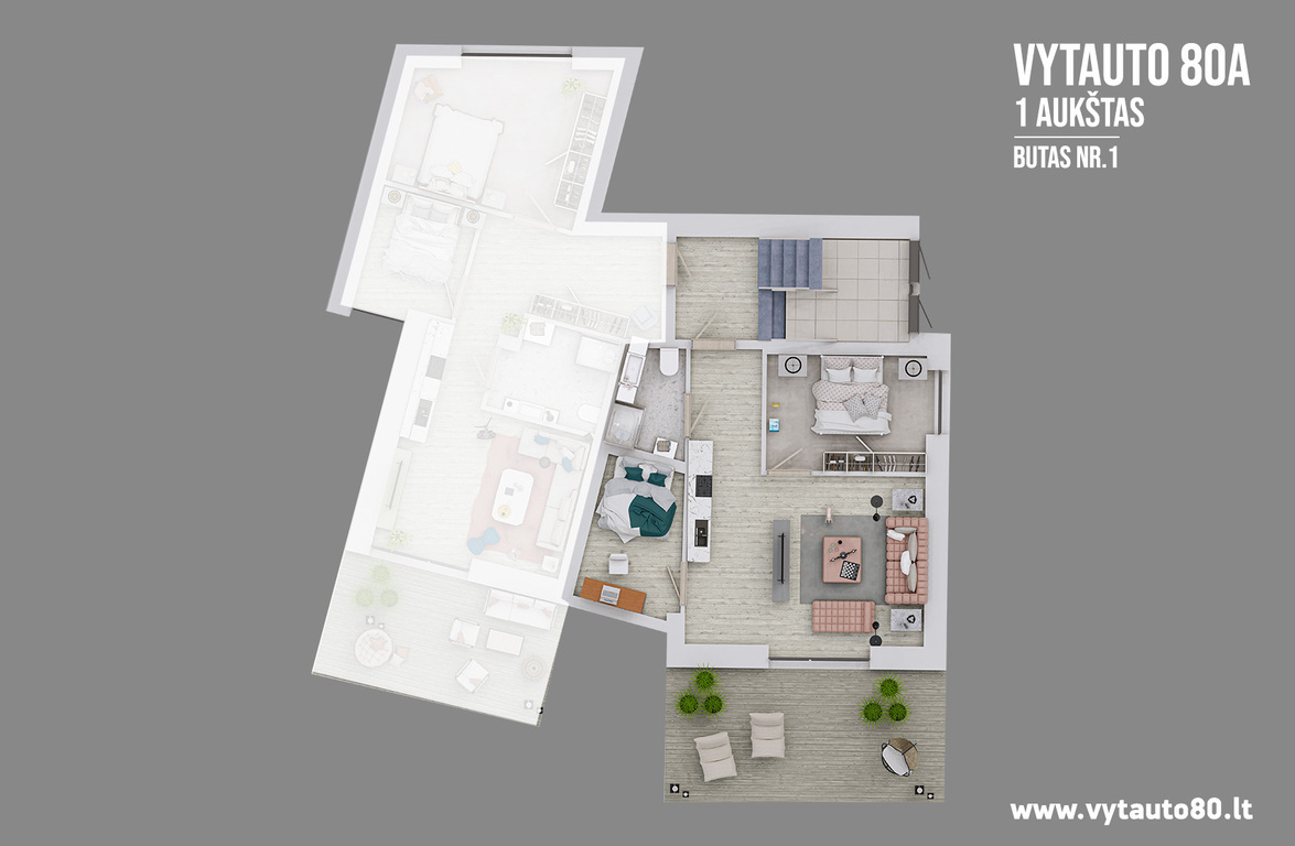 Parduodamas butas Vytauto g., , Palangoje, 53.74 kv.m ploto