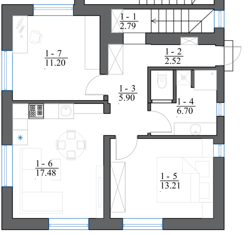 Parduodamas butas Tvirtovės al., Žaliakalnyje, Kaune, 75 kv.m ploto