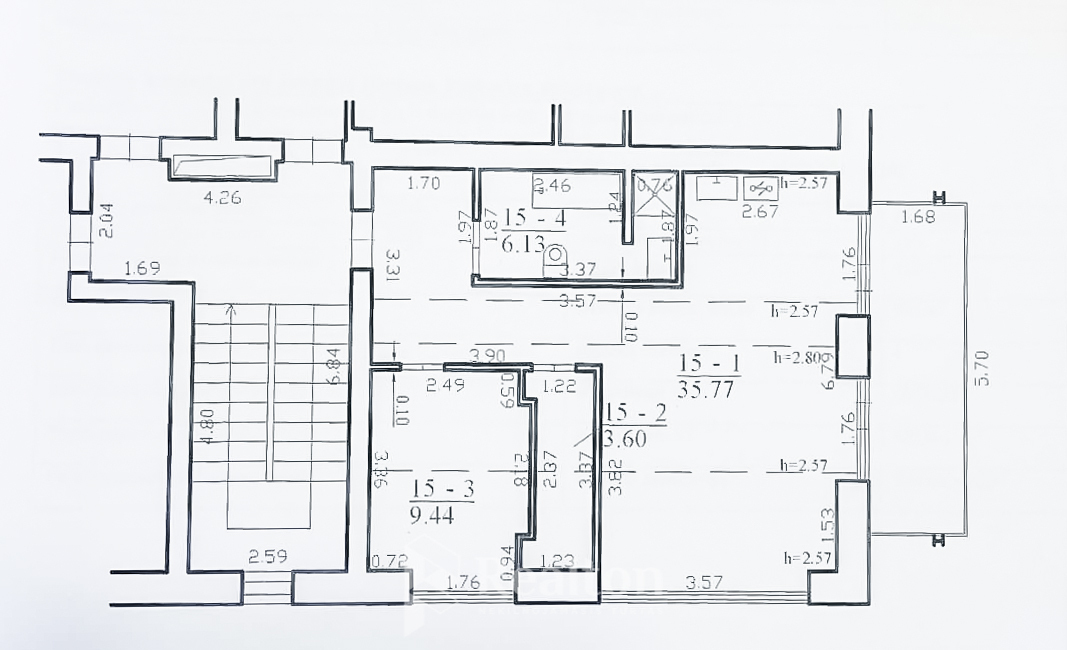 Parduodamas butas Daujoto g., Santariškėse, Vilniuje, 54.94 kv.m ploto-image-270590801