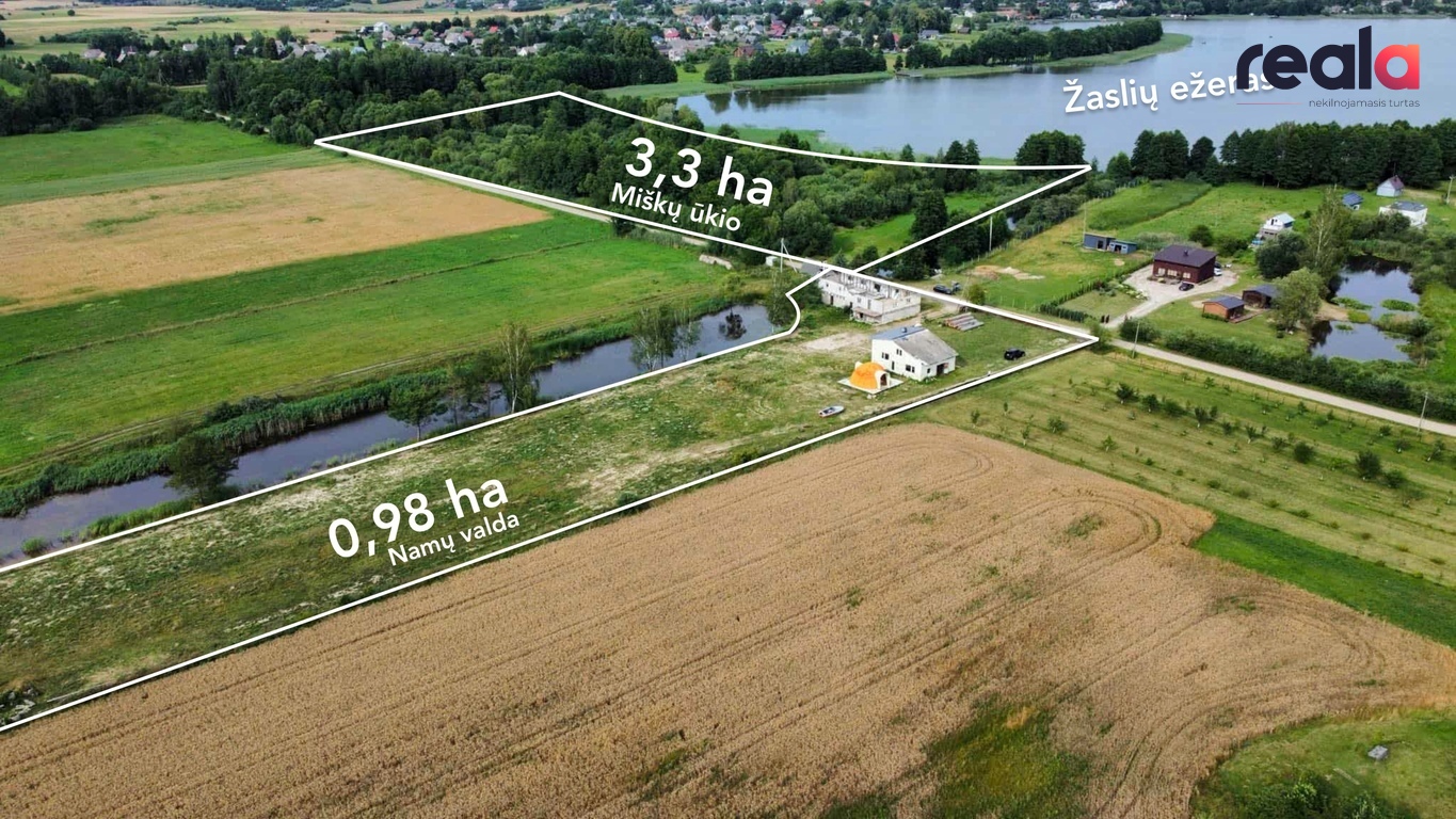 Parduodami sklypai šalia Žaslių ežero, 428 a ploto