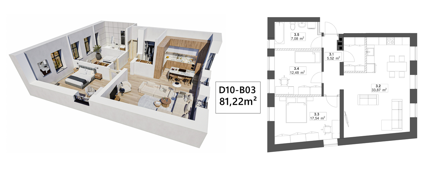 Parduodamas butas K. Donelaičio g., , Klaipėdoje, 81.22 kv.m ploto, 3 kambariai