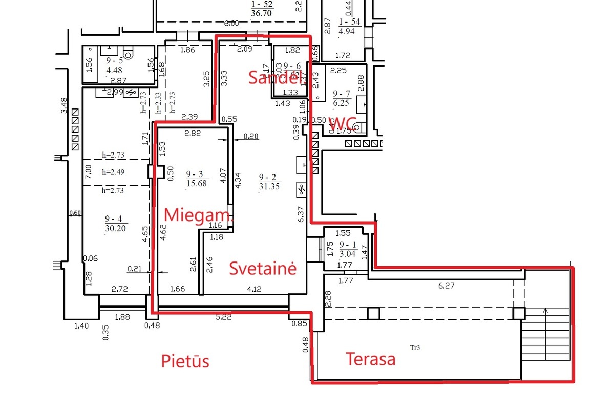 Parduodamas butas J. Simpsono g., , Palangoje, 60 kv.m ploto