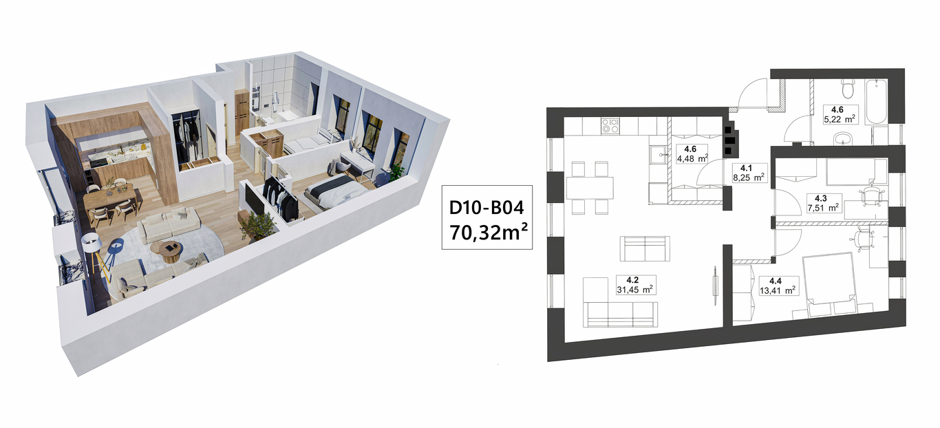 Parduodamas butas K. Donelaičio g., , Klaipėdoje, 81.81 kv.m ploto