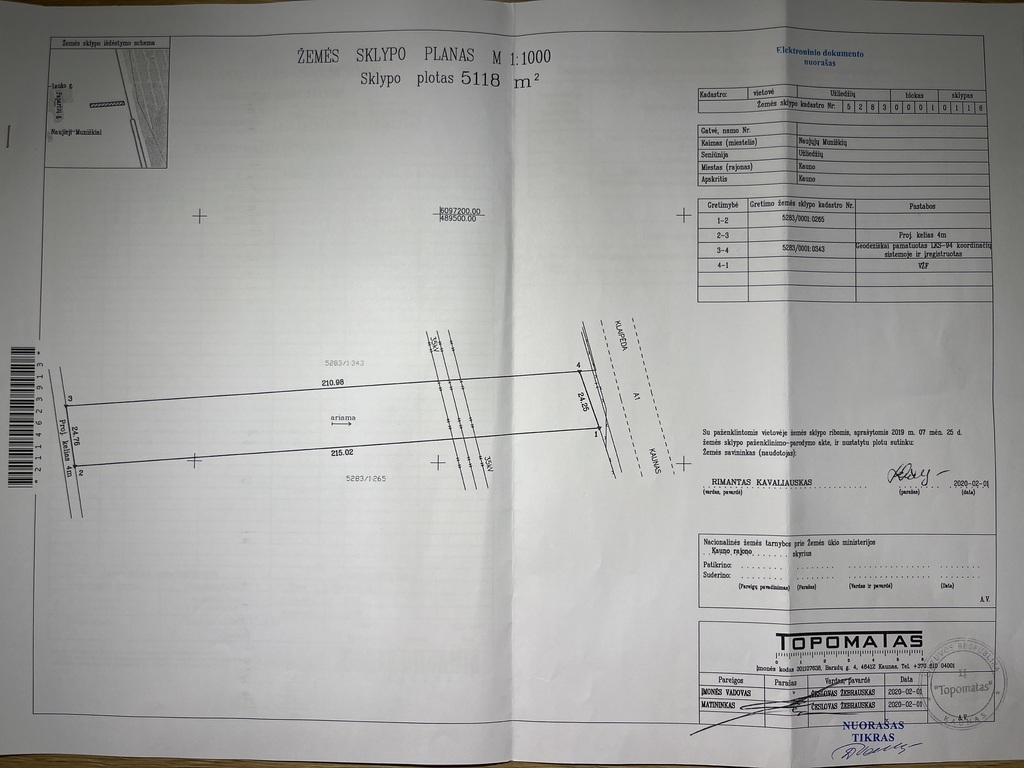 Parduodamas sklypas Naujųjų Muniškių k., 103.15 a ploto