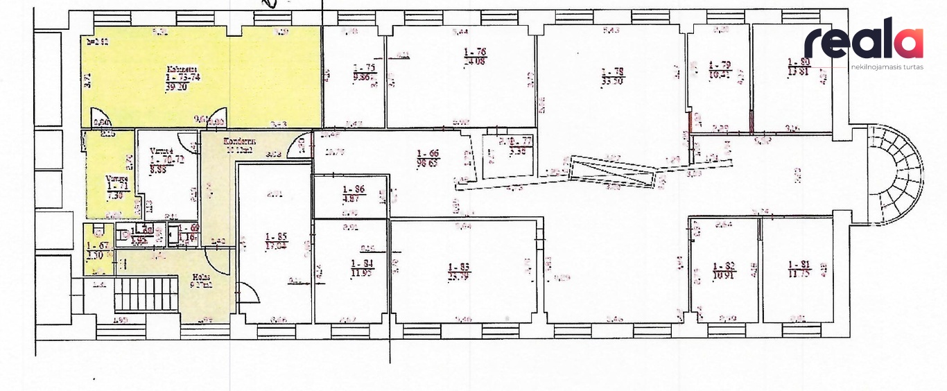 Nuomojamos administracinės patalpos Savanorių pr. 193, Žemuosiuose Paneriuose, Vilniuje, 49,2 kv.m ploto