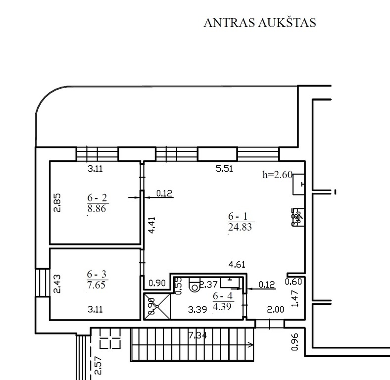 Parduodamas butas Vaivorykštės g., , Palangoje, 45.73 kv.m ploto