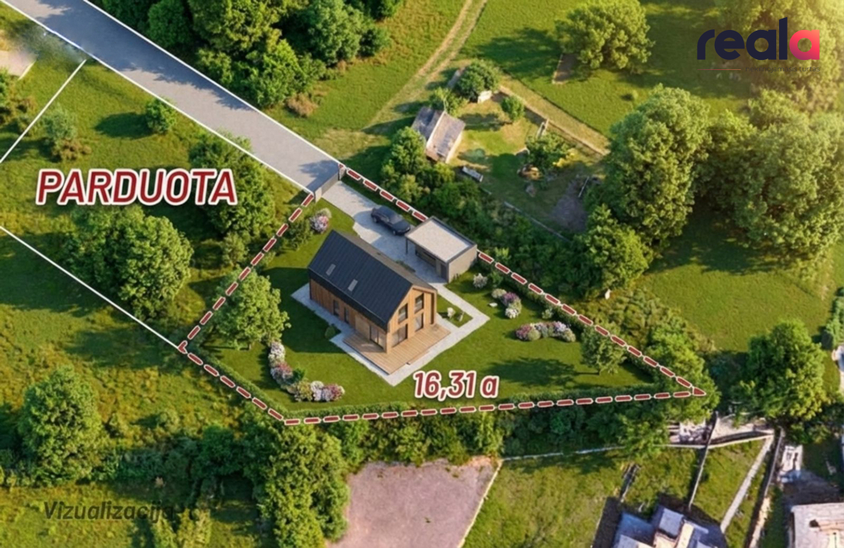 Parduodamas sklypas Sakiškių k., 16.31 a ploto