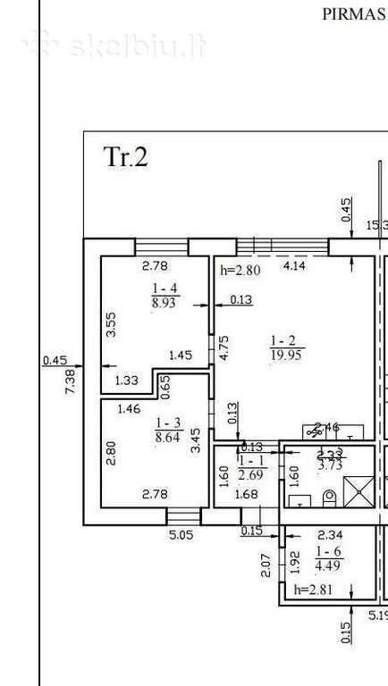 Parduodamas butas Vaivorykštės g., , Palangoje, 48.43 kv.m ploto