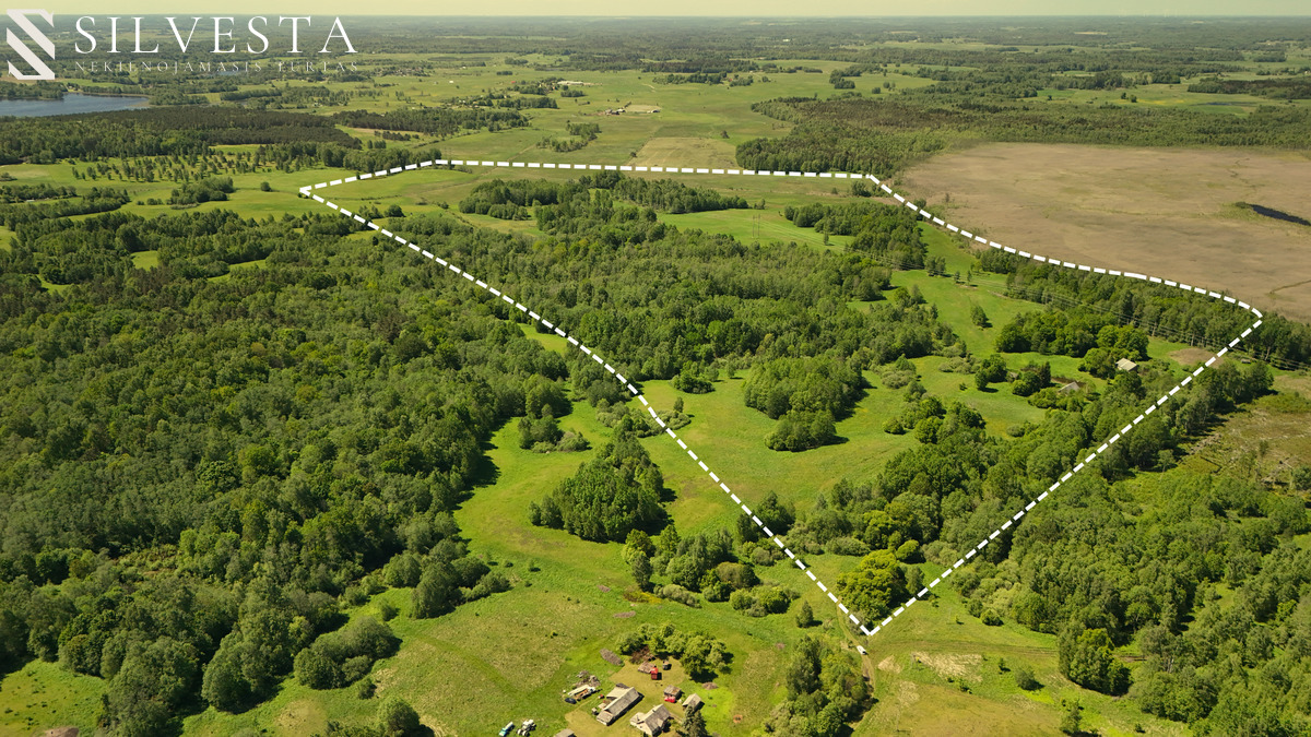 Parduodamas sklypas Janušiškių k., 5802 a ploto, su mėdiniu namuku.