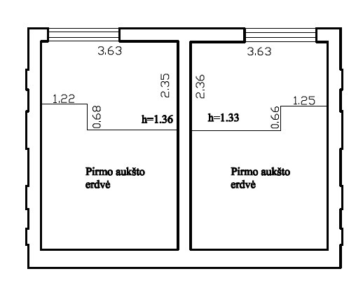 Lofto tipo būstas su atskiru įėjimu
