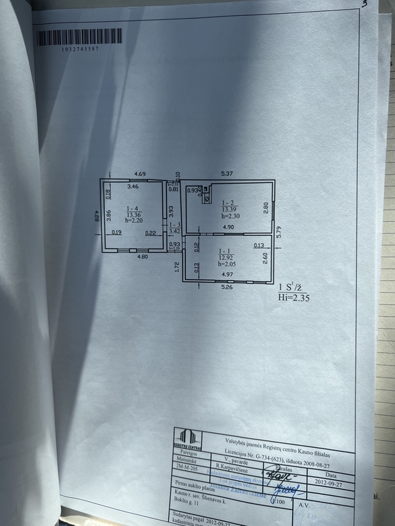 Parduodamas namas Bokšto g., Šlienava, 43.09 kv.m ploto