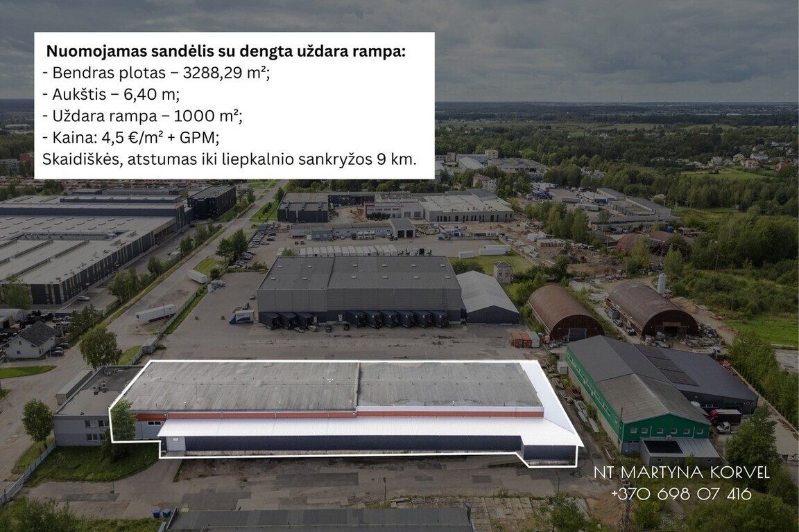 Nuomojamos patalpos Sodų g., Skaidiškės, 504 kv.m ploto