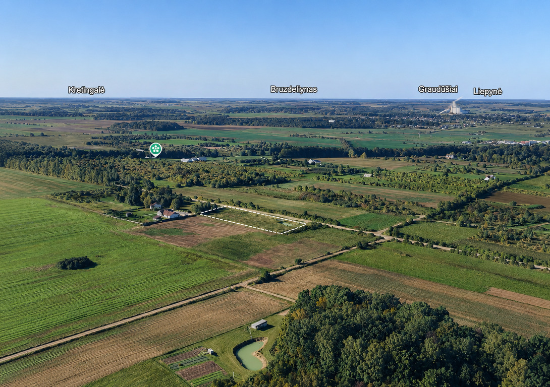Parduodamas 60,69 a namų valdos sklypas Bubelių k., Kretingos r.
