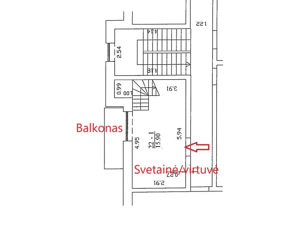 Parduodamas butas Vanagupės g., , Palanga, 41.76 kv.m ploto
