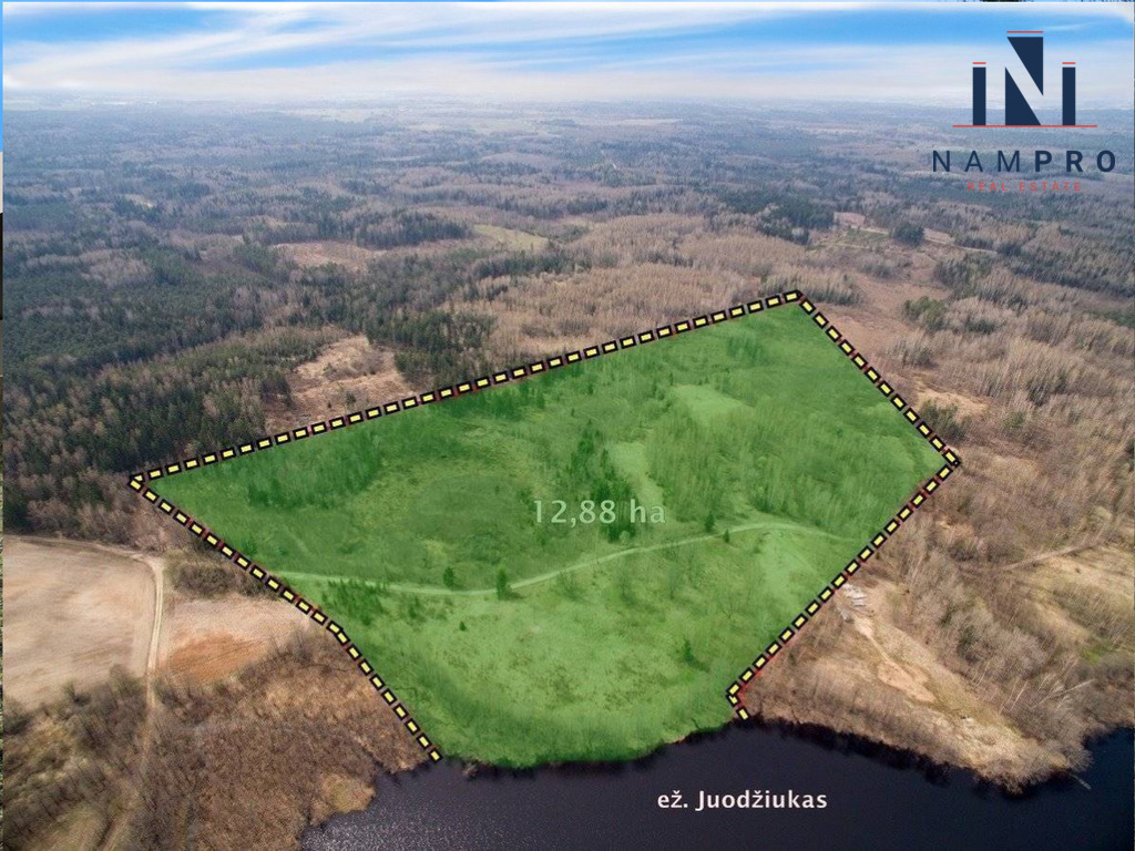 Trakų r., Petrauskų k., prie Juodžiuko ež., parduodamas 12.88 ha ploto sklypas