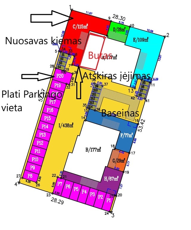 Parduodamas butas Vaivorykštės g., , Palanga, 42.91 kv.m ploto