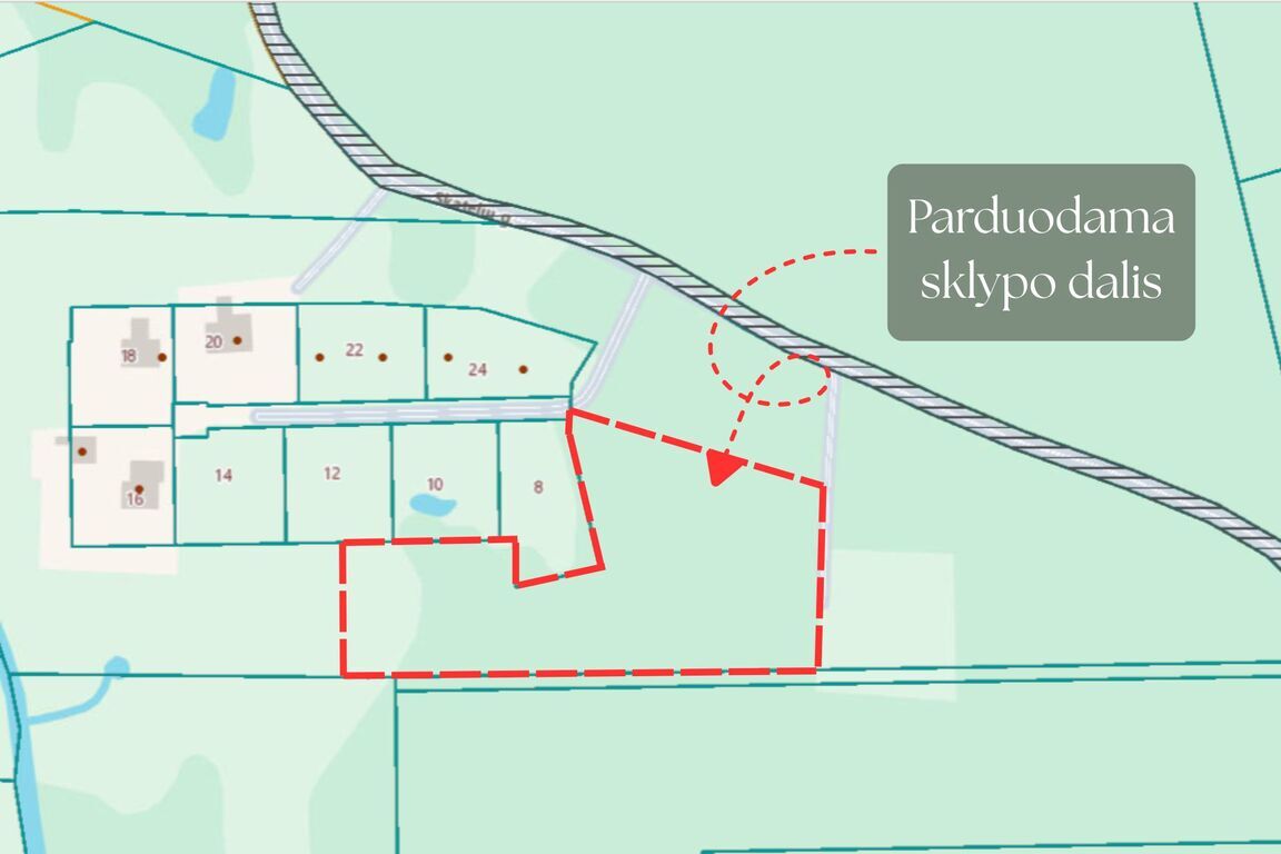 Parduodamas sklypas Skateliai, 100 a ploto