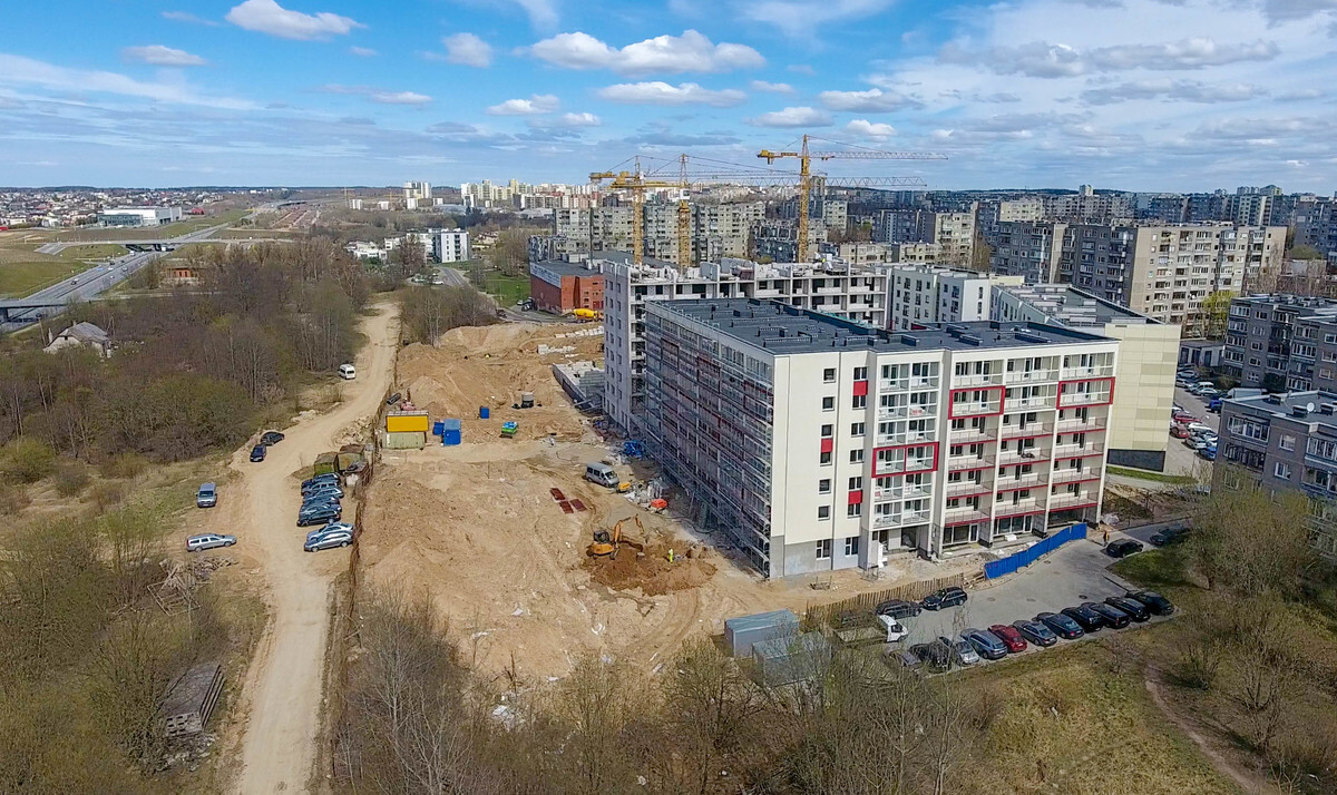 Parduodamas butas Rygos g., Justiniškėse, Vilnius, 54.18 kv.m ploto, 2 kambariai