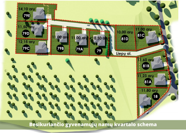 Parduodamas sklypas Liepų al., Vėliučionys, 11.05 a ploto