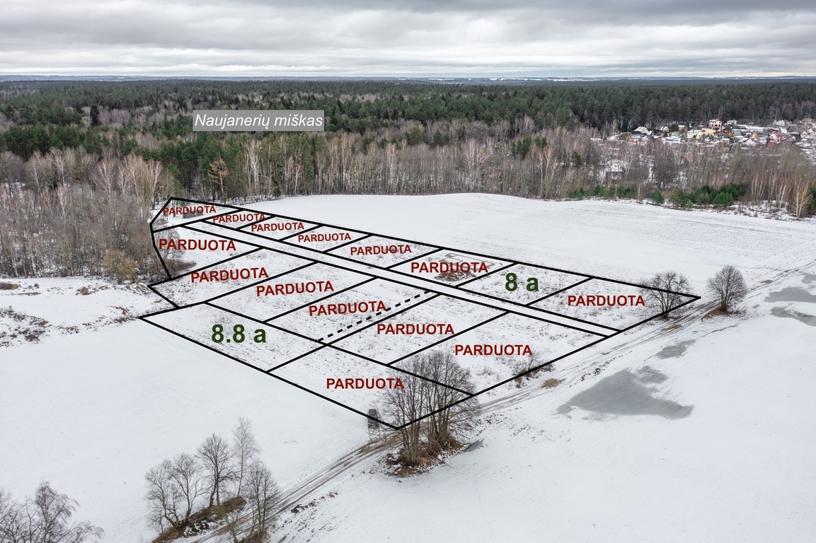 Parduodamas sklypas Ažulaukės g., Balsiuose, Vilnius, 8 a ploto