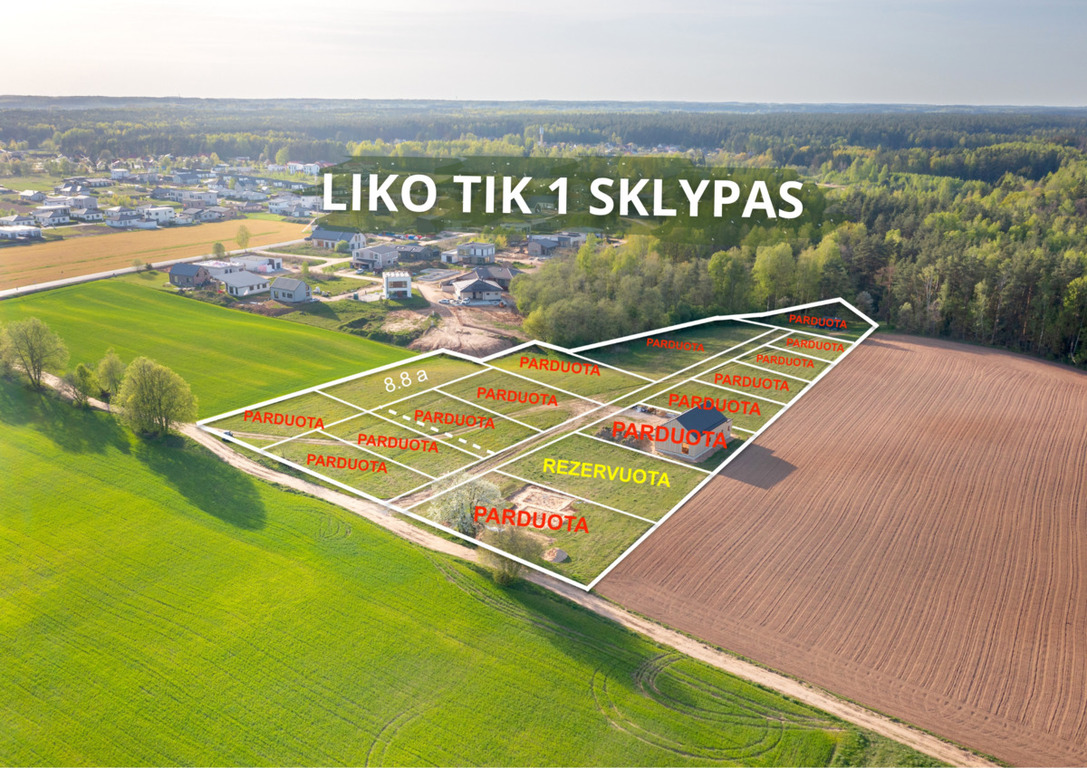 Parduodamas sklypas Ažulaukės g., Balsiuose, Vilnius, 8.8 a ploto