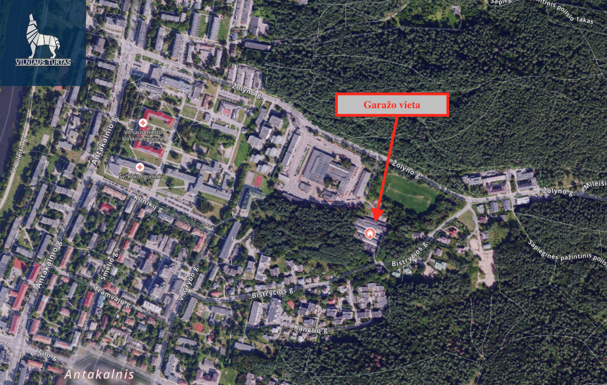 Parduodamas garažas Bistryčios g., Antakalnyje, Vilnius, 50.82 kv.m ploto, 1 aukštai
