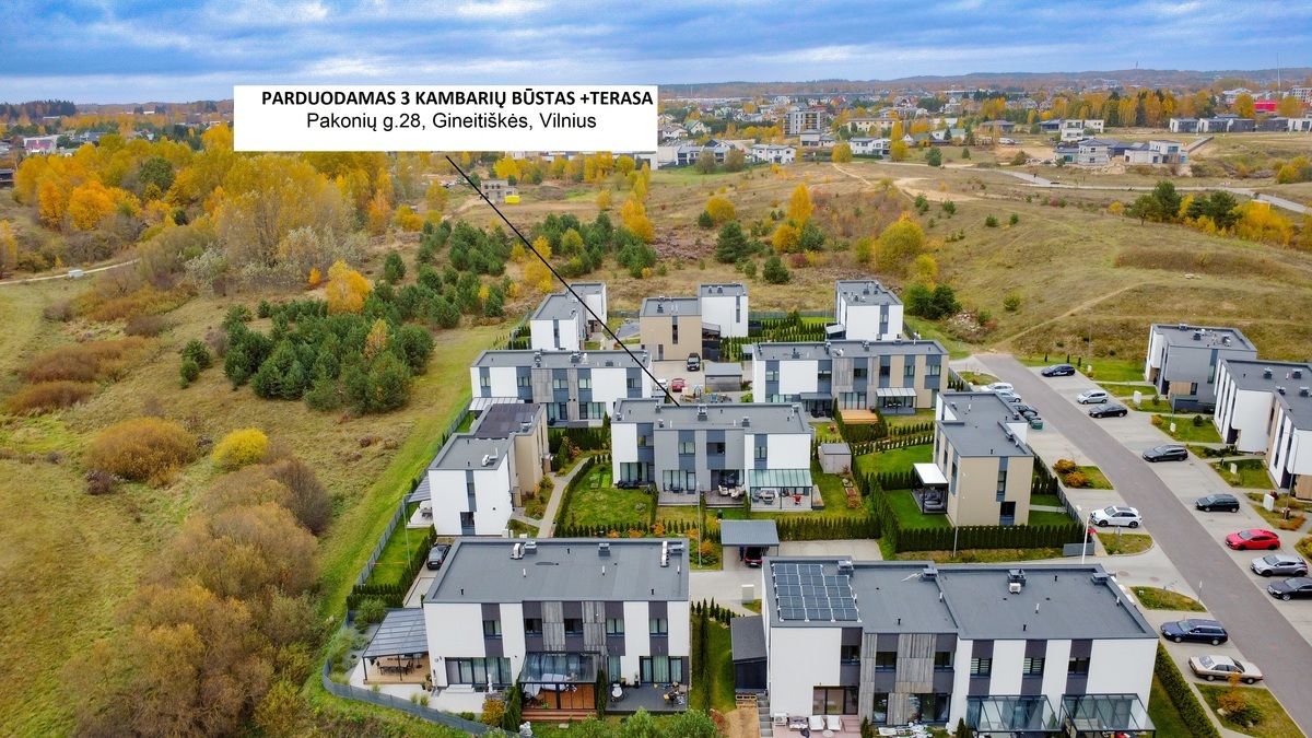 Parduodamas namas Pakonių g., Gineitiškėse, Vilnius, 58.06 kv.m ploto, 2 aukštai