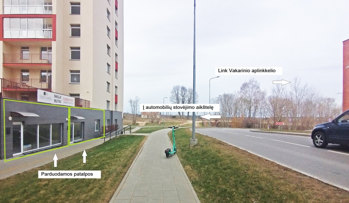 Parduodamos patalpos Rygos g., Justiniškėse, Vilnius, 78.94 kv.m ploto
