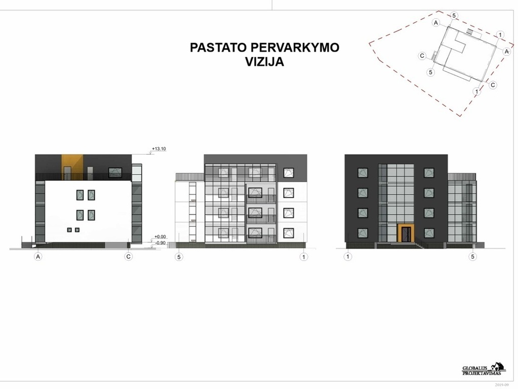 Parduodamas namas Kaimelio g., Fabijoniškėse, Vilnius, 758 kv.m ploto, 4 aukštai