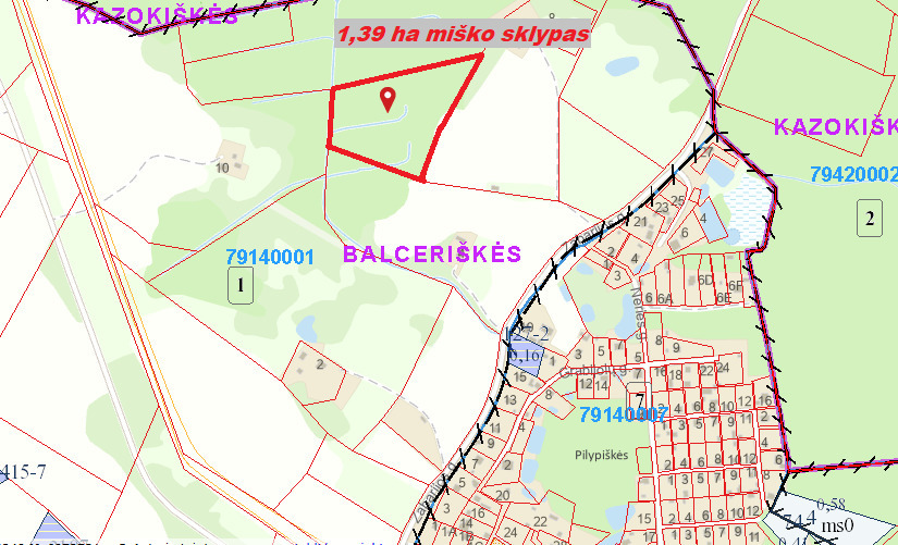 Parduodamas sklypas Pilypiškės, 1.39 a ploto