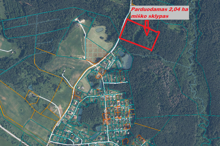 Parduodamas sklypas Medžiolai, 2.04 a ploto