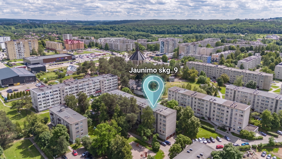 Parduodamas butas Jaunimo skg., Grigiškėse, Vilnius, 58.23 kv.m ploto, 3 kambariai