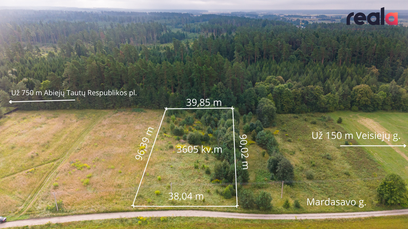 Parduodamas sklypas Mardasavo g., Paneriuose, Vilnius, 36.05 a ploto