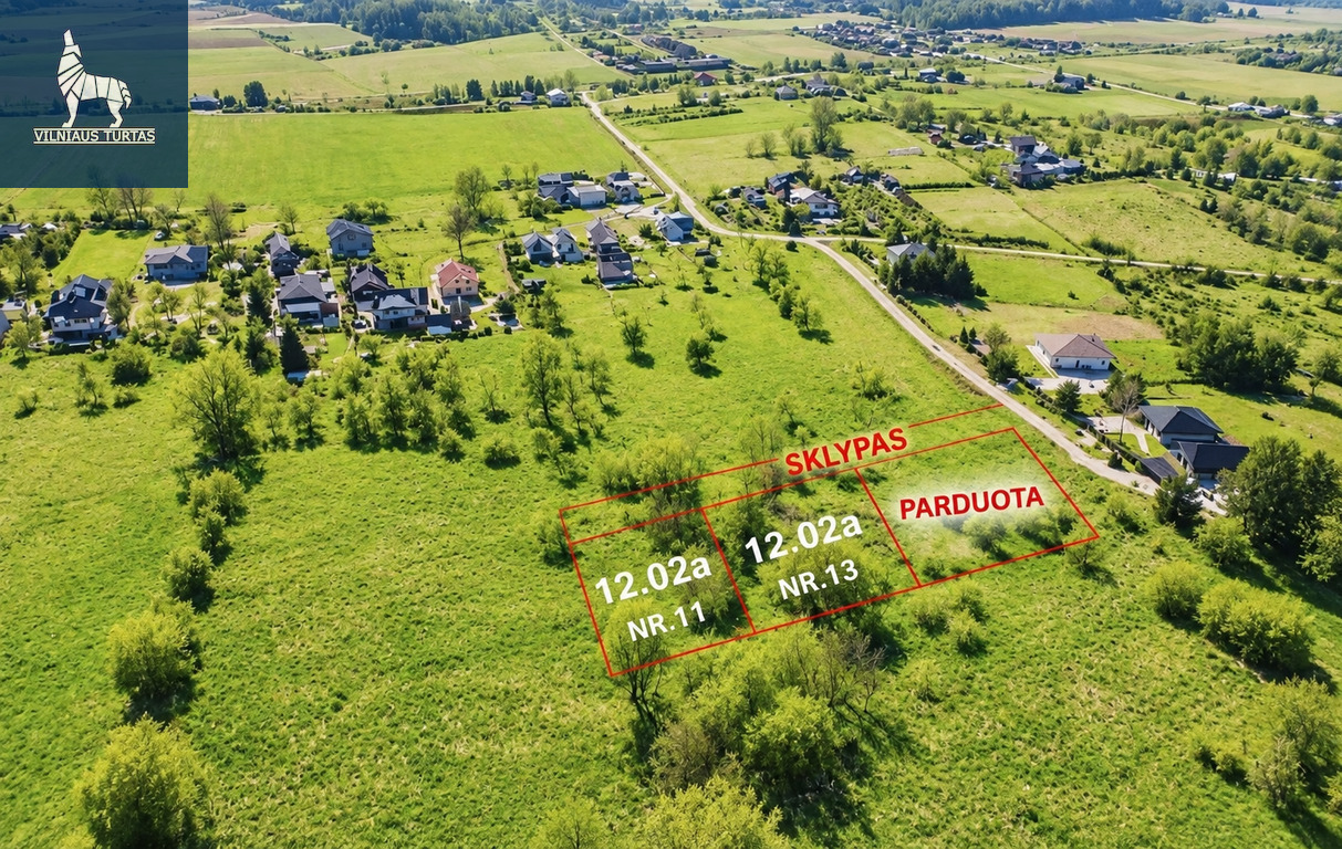 Parduodamas sklypas 12.02 a ploto