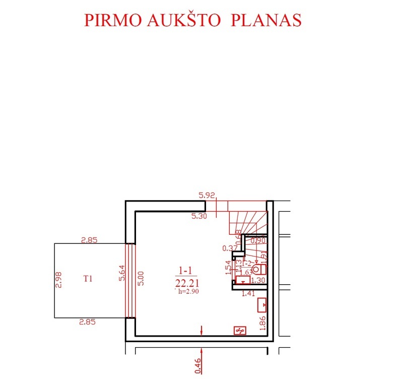 Parduodamas namas Vytauto g., , Palanga, 46.69 kv.m ploto, 2 aukštai
