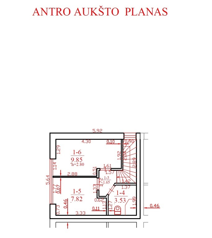 Parduodamas namas Vytauto g., , Palanga, 46.69 kv.m ploto, 2 aukštai