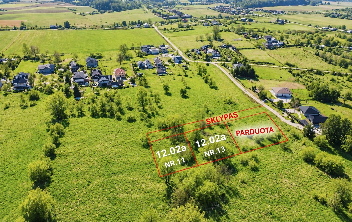 Parduodamas sklypas Ąžuolų g., Šatrininkai, 12.02 a ploto
