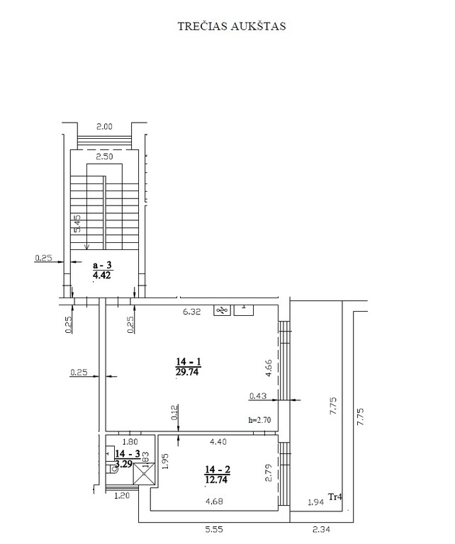 Parduodamas butas Vaivorykštės g., , Palanga, 45.77 kv.m ploto