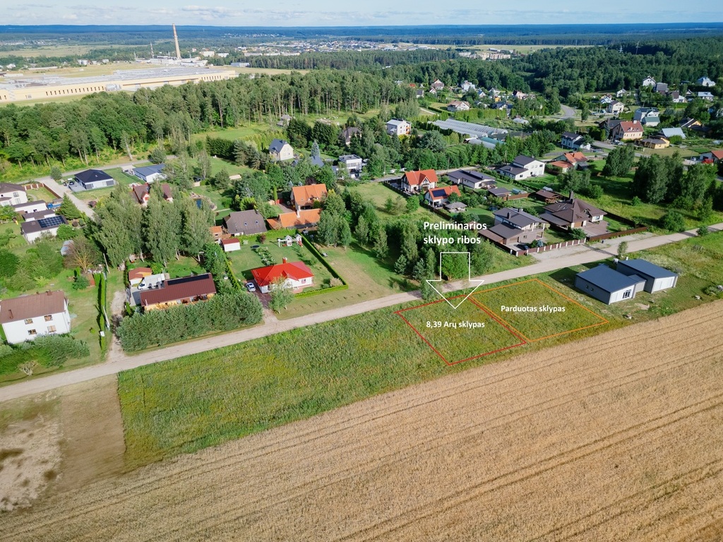 Parduodamas sklypas Juditos Vaičiūnaitės g., Pagiriuose, Vilnius, 8.39 a ploto